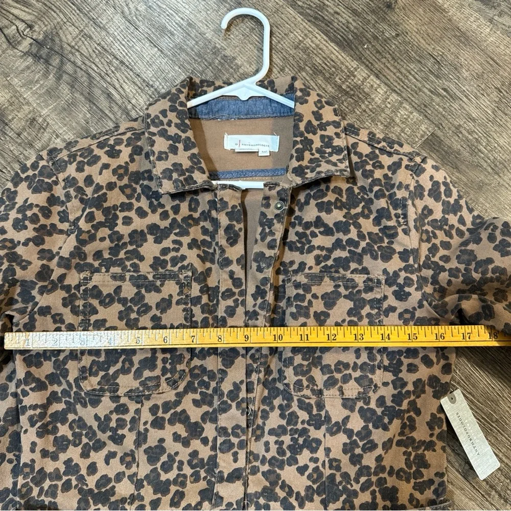 Anthropologie Denim Leopard Print Utility Jumpsuit XSP - Picture 10 of 14